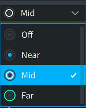 Setting drop-down menu