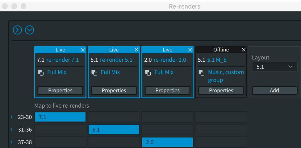 Properties changes appear in the re-render matrix