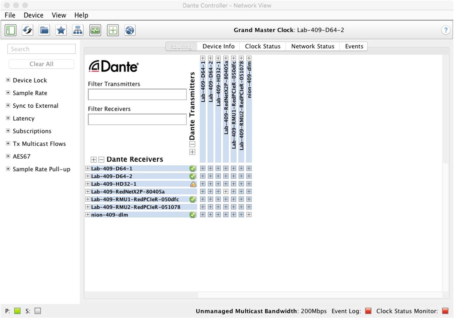 Audinate Dante Controller