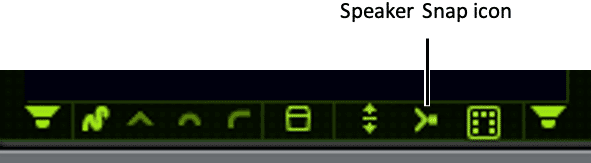 The Speaker Snap icon (shown enabled)